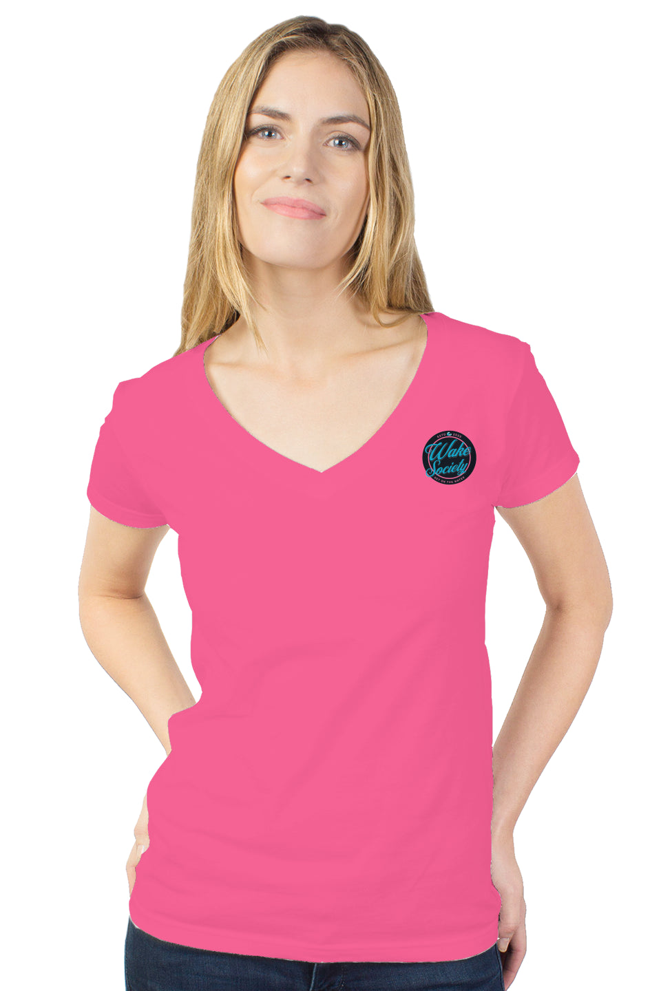womens tultex v neck Wake Society T-Shirt