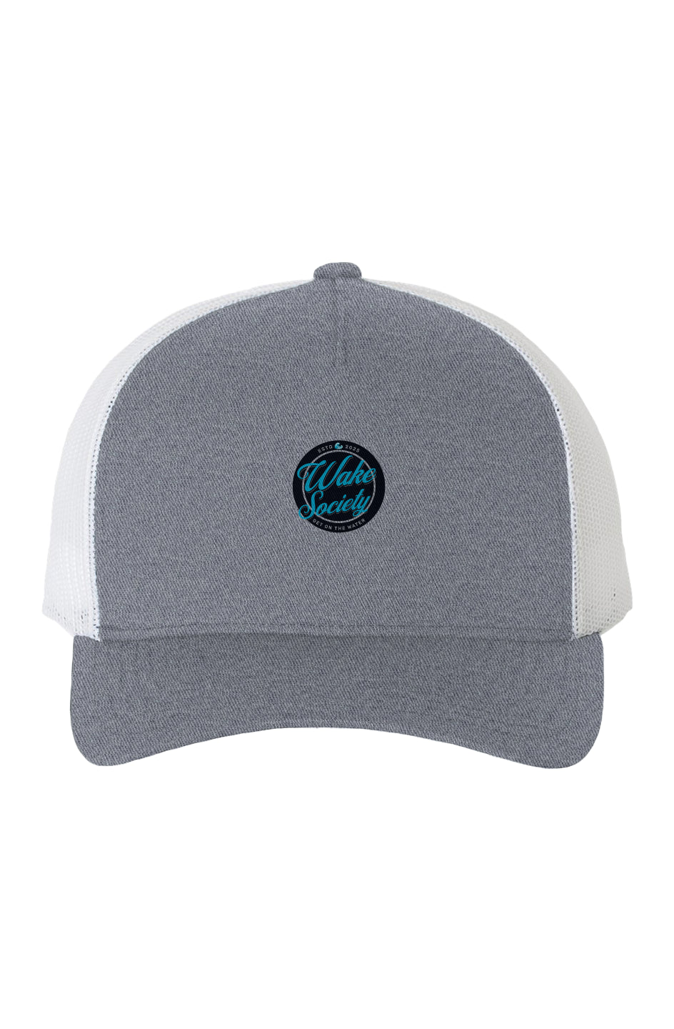 White Mesh Five-Panel Retro Trucker Wake Society Cap