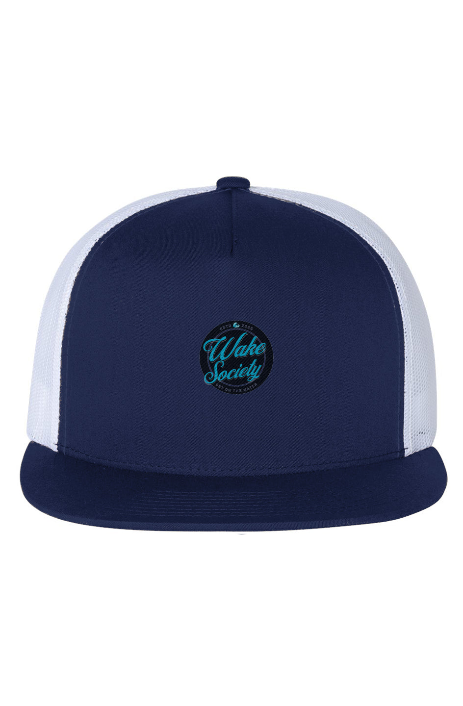 White Mesh Five-Panel Trucker Wake Society Cap