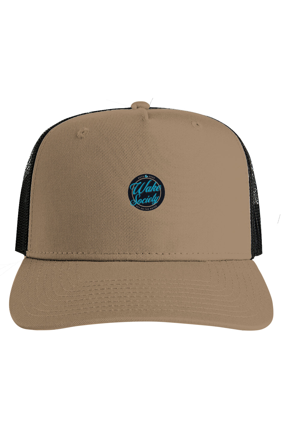 Black Mesh Stock Contrast Trucker Wake Society Cap