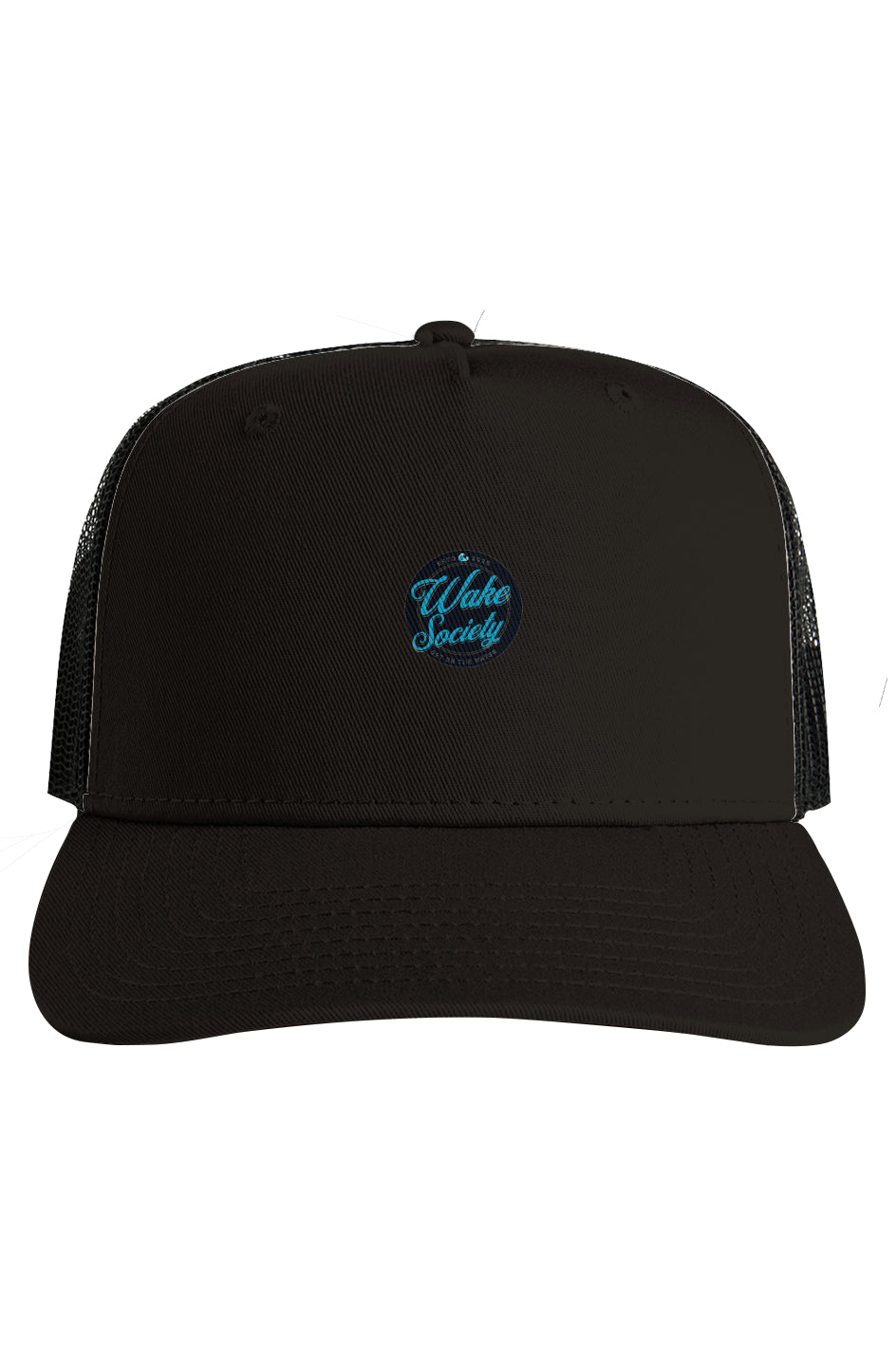 Black Mesh Stock Contrast Trucker Wake Society Cap