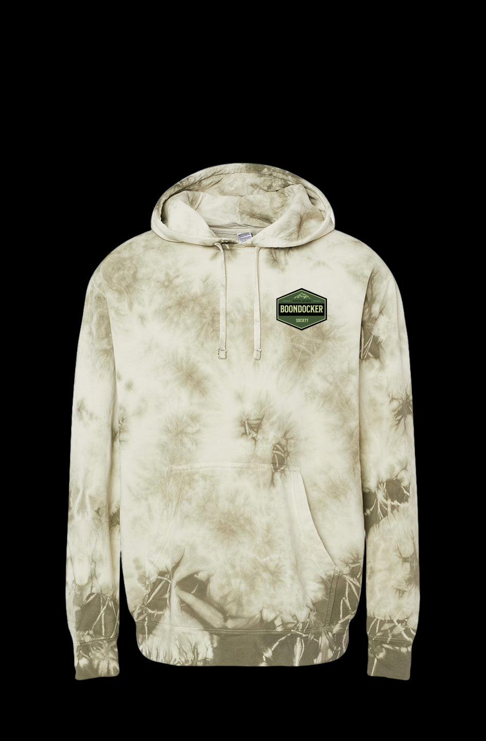 Boondocker Society Green Tie Dye Olive Hoodie