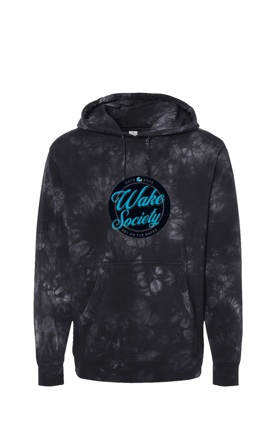 Tie Dye Black Wake Society Hoodie