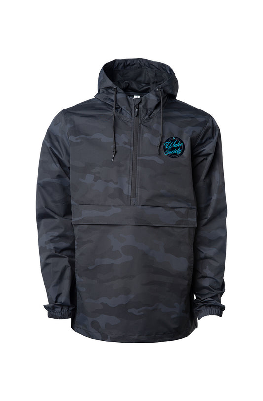 Black Camo Anorak Wake Society Jacket