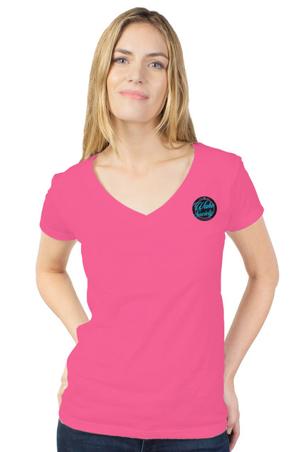 womens tultex v neck Wake Society T-Shirt