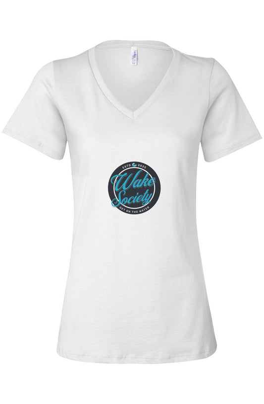 Women’s Casual V-Neck Wake Society Tee