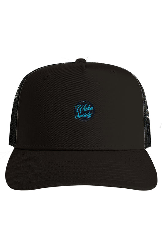 Black Mesh Stock Contrast Trucker Wake Society Cap